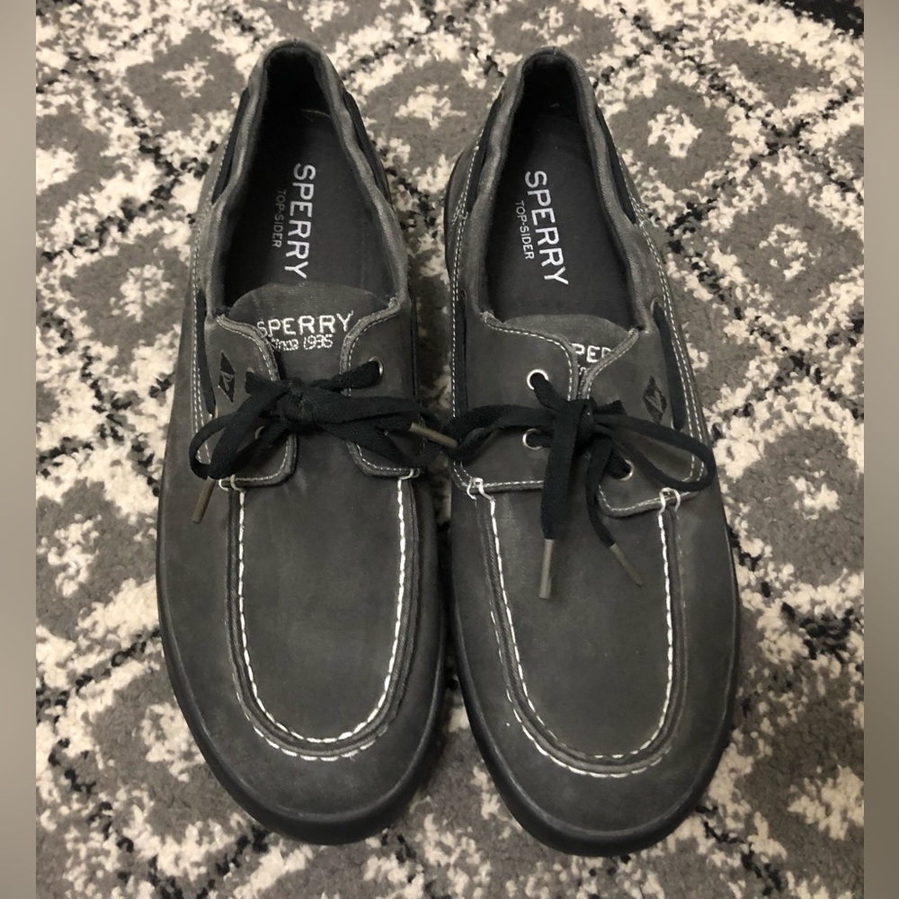 Black Gray Sperry Men’s Size 12 Shoes